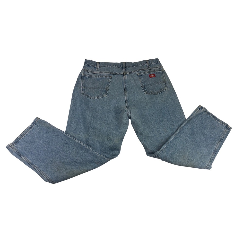Dickies Men's Jeans Light Wash 40x32 Relaxed Fit Blue Denim Outdoor Workwear - Picture 2 of 10